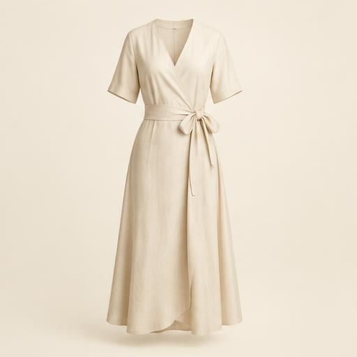 Linen Wrap Dress — sample product in the VELORA demo store