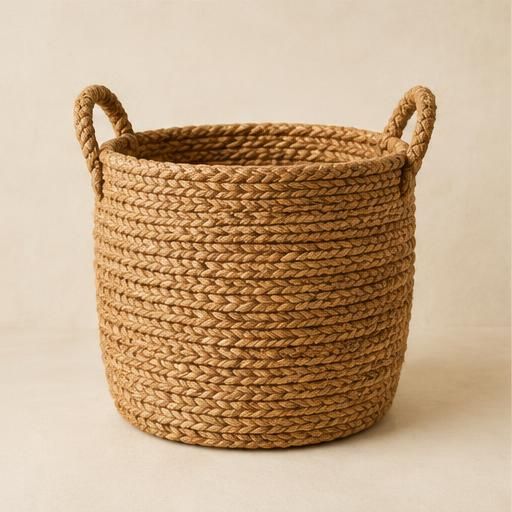 Braided Jute Basket — sample product in the Casa Luna demo store