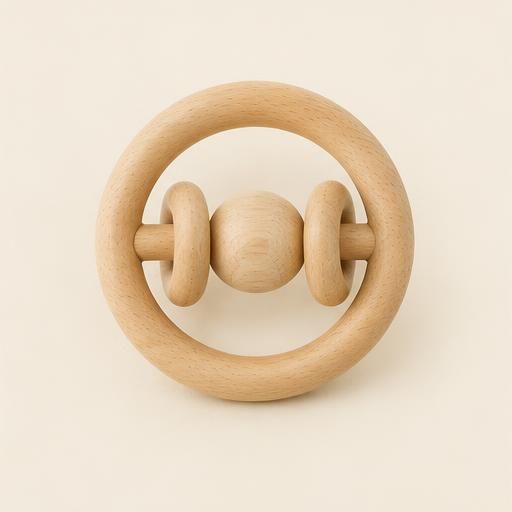 Wooden Rattle Ring — sample product in the Little Bloom demo store
