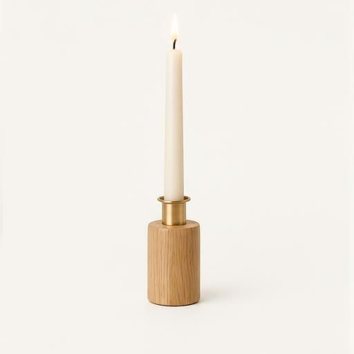 Oak & Brass Candle Holder — sample product in the Nordhaven demo store